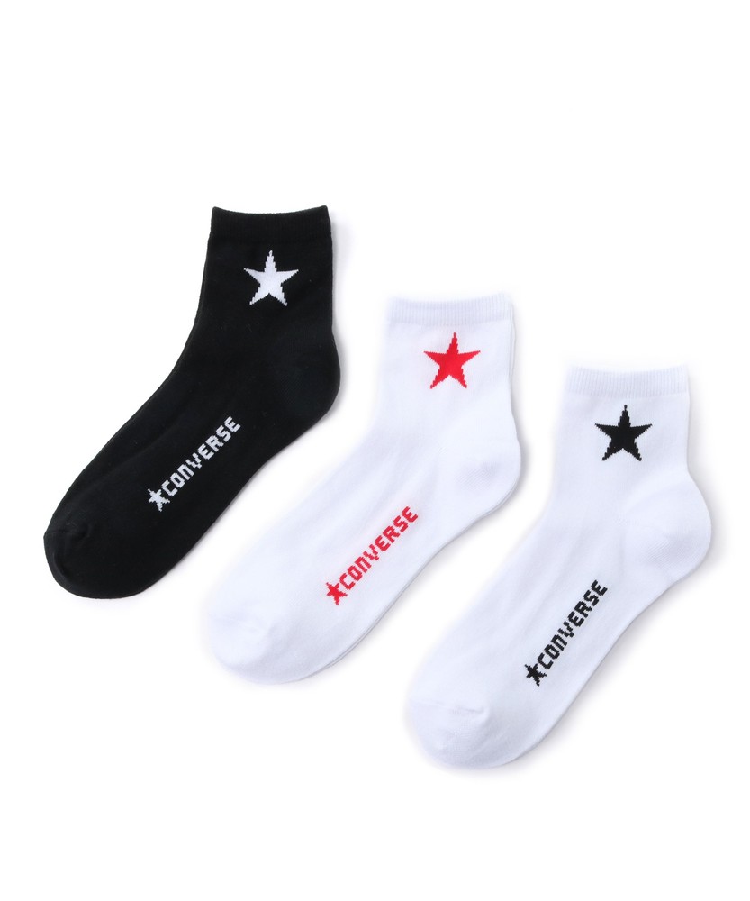 CONVERSE ワンスターソックス3足セット レディース