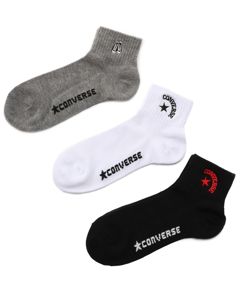CONVERSE ローカット3Pソックス レディース