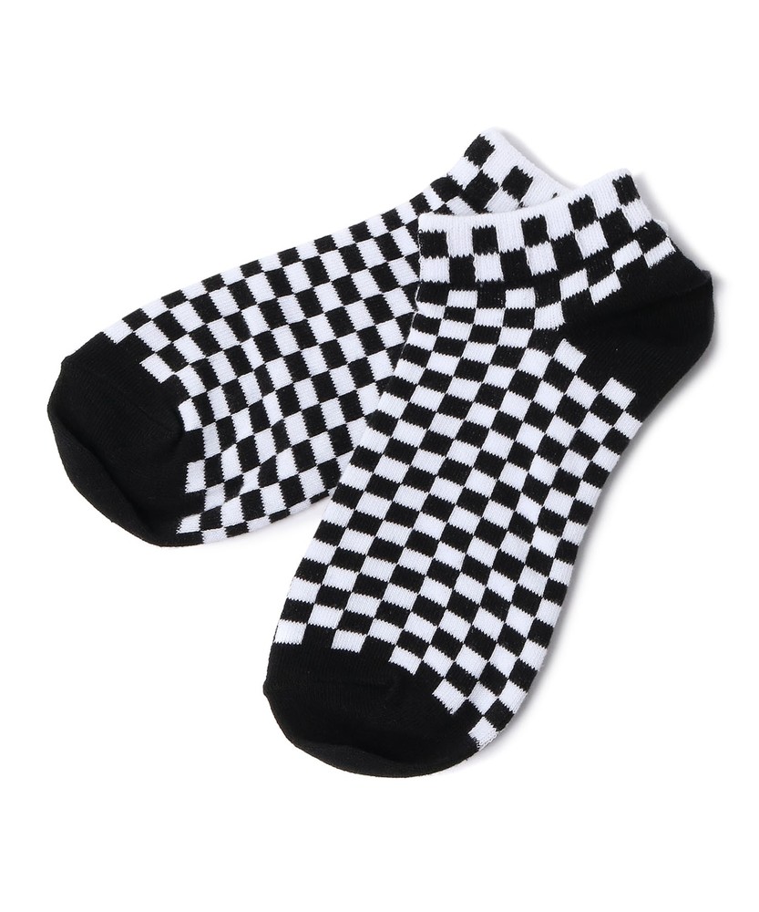 BASIC SOCKS チェッカーソックス レディース ホワイト＊ブラック