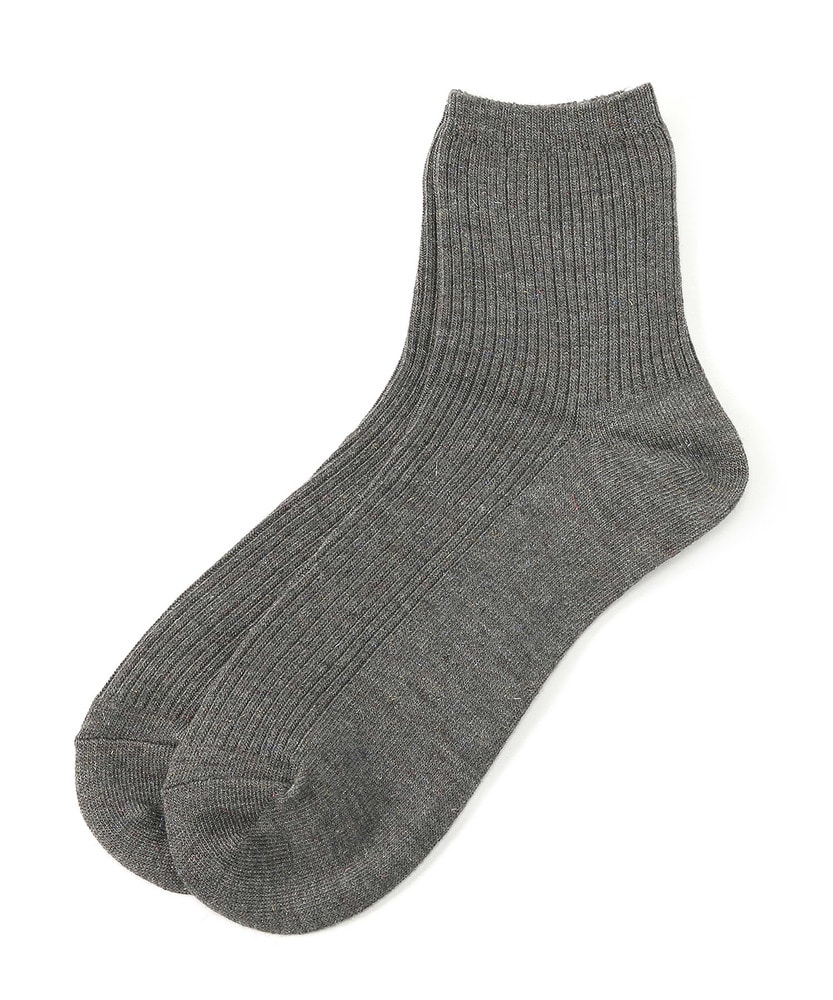 BASIC SOCKS リブマルチカラーラメソックス レディース グレー