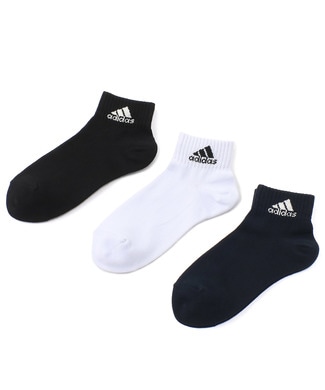 adidas ロゴクォーターソックス3足セット レディース