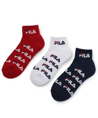 FILA 総柄ロゴソックス レディース