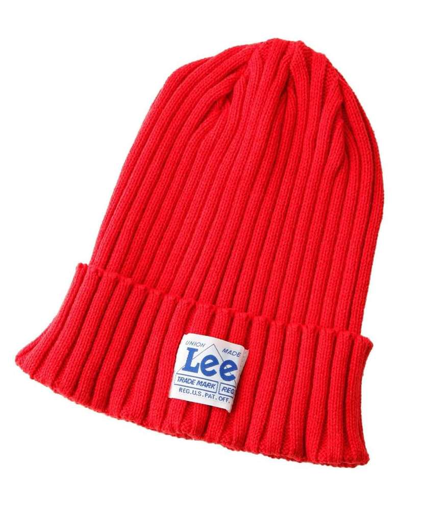 Lee 綿アクリルワッチ レディース レッド