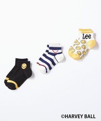Lee スマイルロゴソックス3P キッズ オフシロ