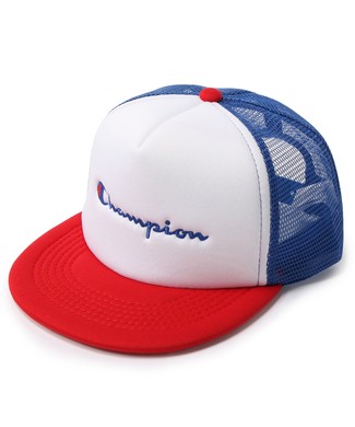 Champion (B.S)メッシュキャップ キッズ オフホワイト*レッド