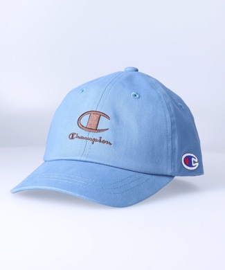 Champion ロゴ刺繍キャップ キッズ ブルー
