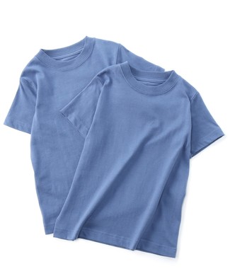 HANES BEEFY-Tシャツ2P キッズ ブルー