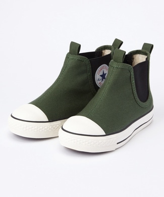 CONVERSE サイドゴアハイカットスニーカー キッズ カーキ
