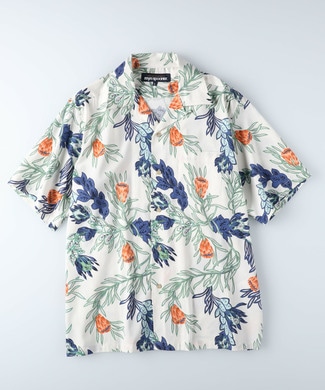 Other ボタニカル柄シャツ メンズ ホワイト