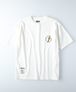 Lightning Bolt ポケットプリントTシャツ メンズ ホワイト