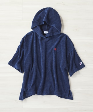 Champion インディゴパイルパーカー レディース 濃色