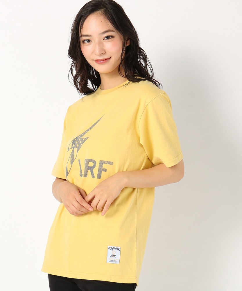 Lightning Bolt サーフロゴTシャツ レディース イエロー