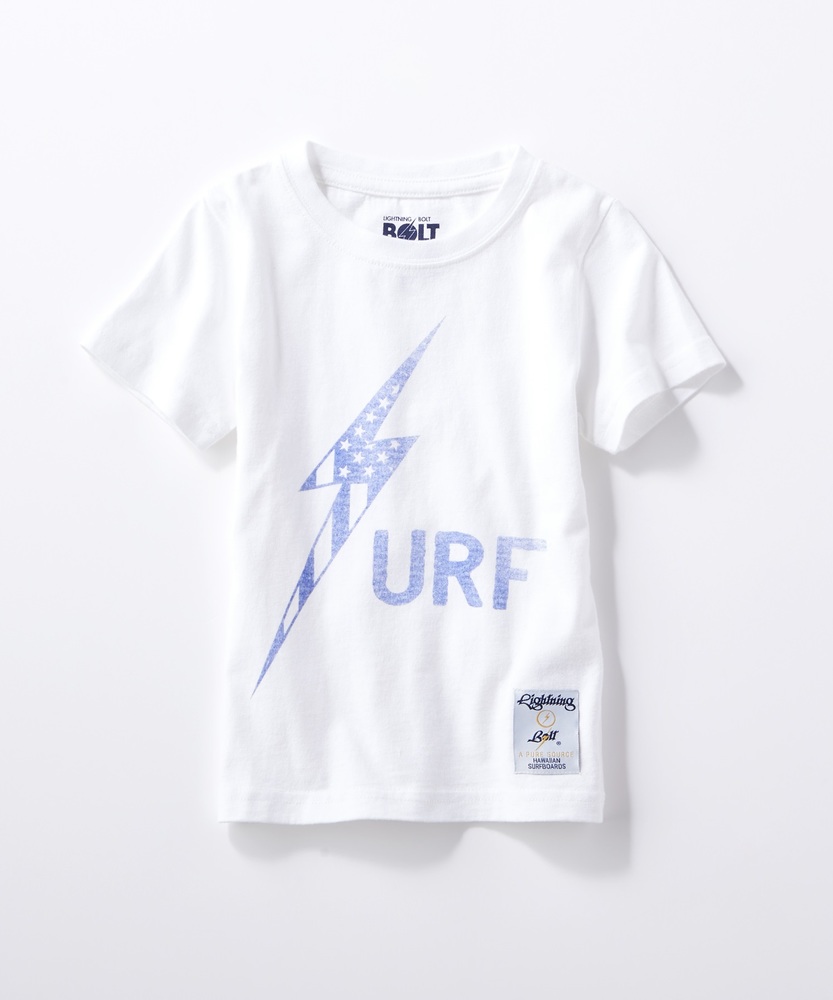 Lightning Bolt サーフロゴTシャツ キッズ ホワイト