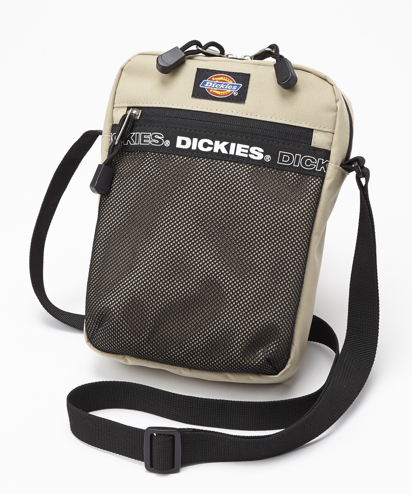 Dickies ロゴテープミニショルダーバッグ メンズ ベージュ